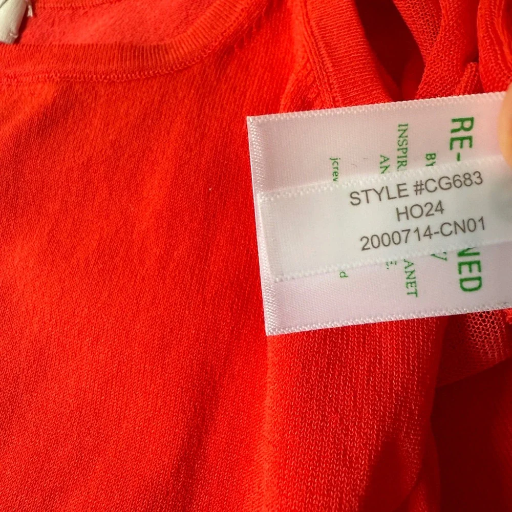 J.Crew‎ Gauzy sweater shell red XS NWT